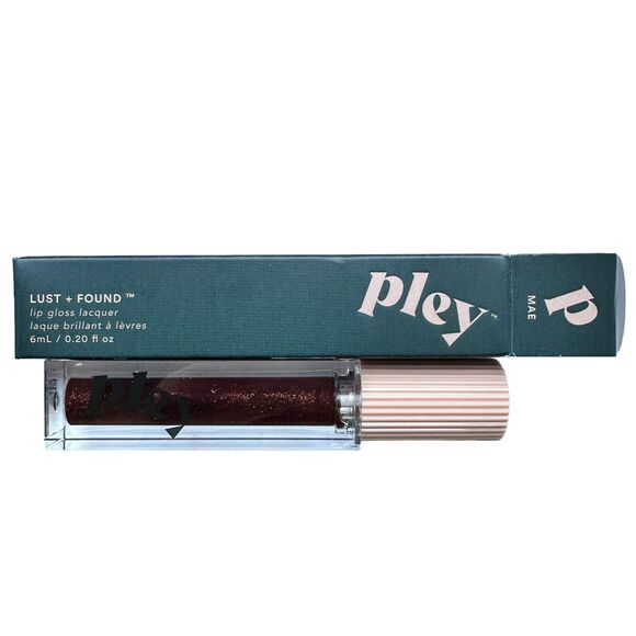 Pley Beauty Lust + Found Mae Sugar Plum Shimmer Lip Glass Lacquer Volumizer NIB - Picture 1 of 8